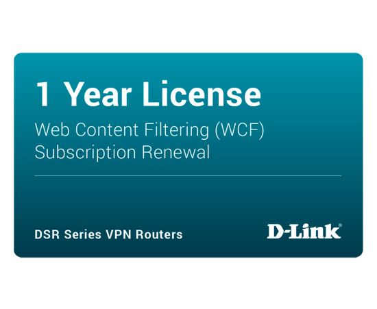 D-Link DSR-250-WCF-12-LIC software license/upgrade 1 license(s) Electronic License Delivery (ELD) 1 year(s) 12 month(s)1