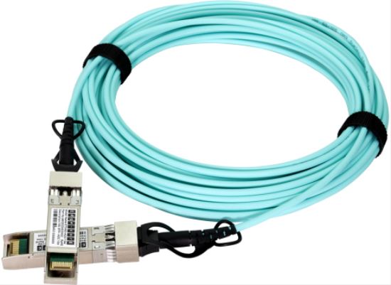 Edge-Core 10GE AOC - SFP+ to Active Optical Cable 10m InfiniBand/fibre optic cable 393.7" (10 m) SFP+ Aqua color1