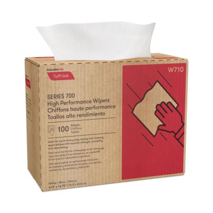 Tuff-Job Spunlace Towels, Pop Up Box, 9.75 x 16.75, White, 100/Box, 10 Boxes/Carton1