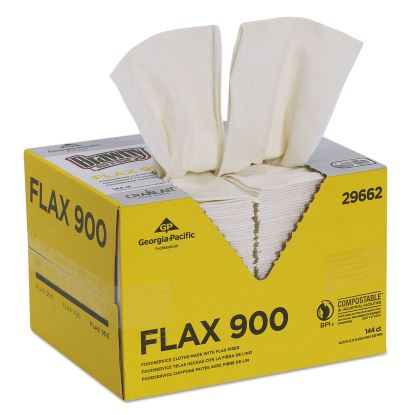 Dine-A-Cloth FLAX Foodservice Wipers, 1-Ply, 12.75 x 21, White, 144/Box1