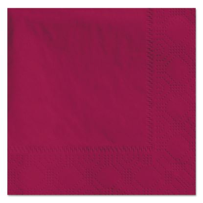 Beverage Napkins, 2-Ply, 9 1/2 x 9 1/2, Burgundy, 1000/Carton1