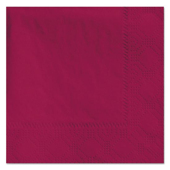 Beverage Napkins, 2-Ply, 9 1/2 x 9 1/2, Burgundy, 1000/Carton1