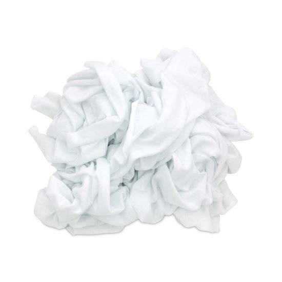 Reclaimed White Knit Rags, 10 lb/Carton1