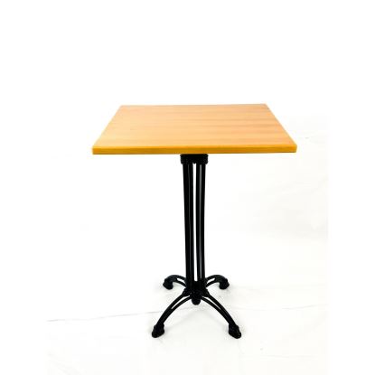 Solid Wood Tables, Cast Iron Base, Square, 36w x 36d x 43.75h, Natural1