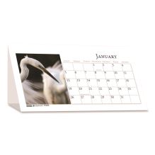 Earthscapes Recycled Desk Tent Monthly Calendar, Wildlife Photography, 8.5 x 4.25, White Sheets, 12-Month (Jan to Dec): 20251