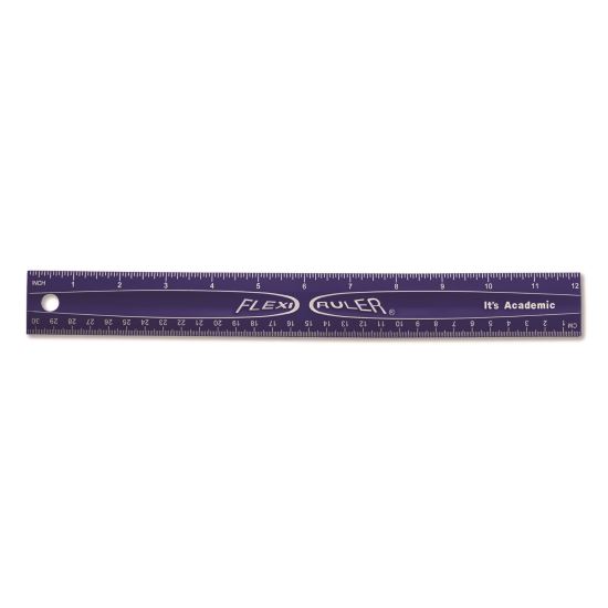 Lockermate Flexi Ruler, Standard/Metric, 12" Long, Blue1