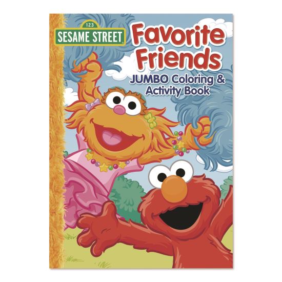 Sesame Street Favorite Friends Jumbo Coloring and Activity Book, 10.75 x 7.75, 64 Pages1