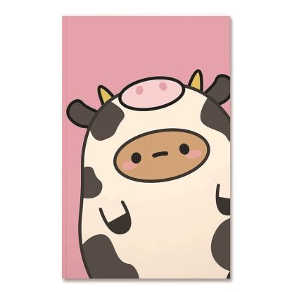 Smoko Tayto Mootato Layflat Notebook, 1 Subject, Medium/College Rule, Pink/White/Brown Cover, (72) 8 x 5 Sheets1