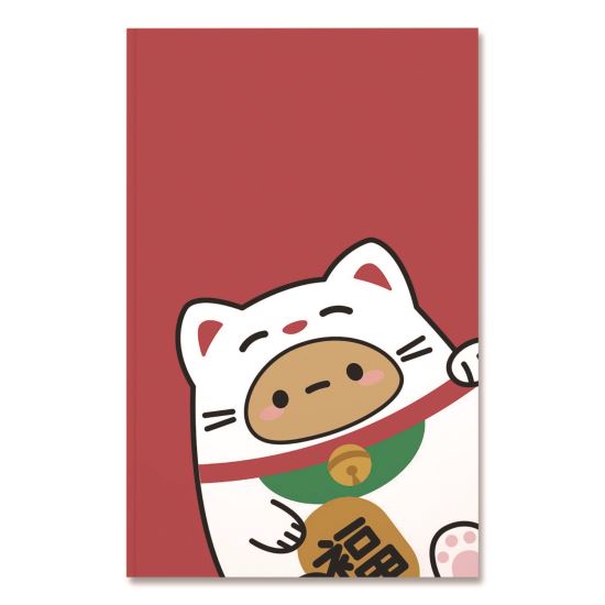 Smoko Tayto Lucky Cat Layflat Notebook, 1 Subject, Medium/College Rule, Red/White/Brown Cover, (72) 8 x 5 Sheets1