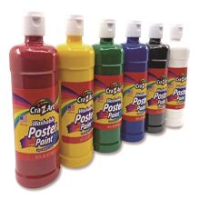 Washable Kids Paint, Assorted Colors, 16 oz Bottle, 6/Pack1