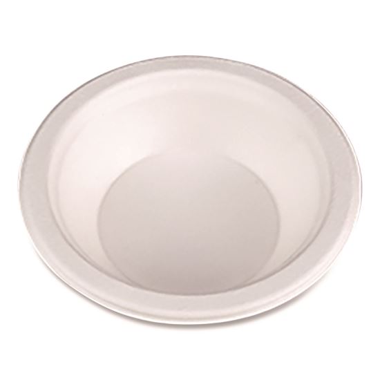 ChampWare Molded Fiber Tableware, Bowl, 12 oz, White, 125/Sleeve, 8 Sleeves/Carton1