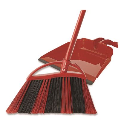 One Sweep LG Broom with Dustpan, 57" Handle, Red/Black/Gray1