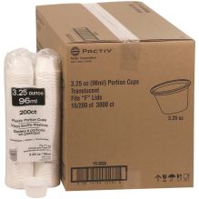 Plastic Portion Cup, 3.25 oz, Translucent, 3,000/Carton1