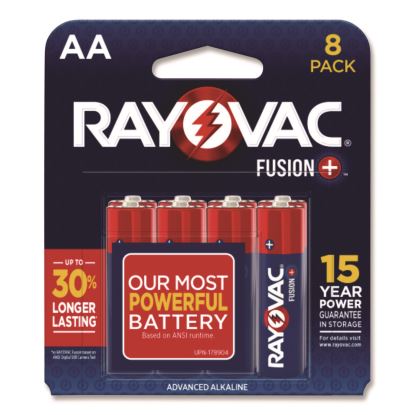 Fusion Performance Alkaline AA Batteries, 8/Pack1