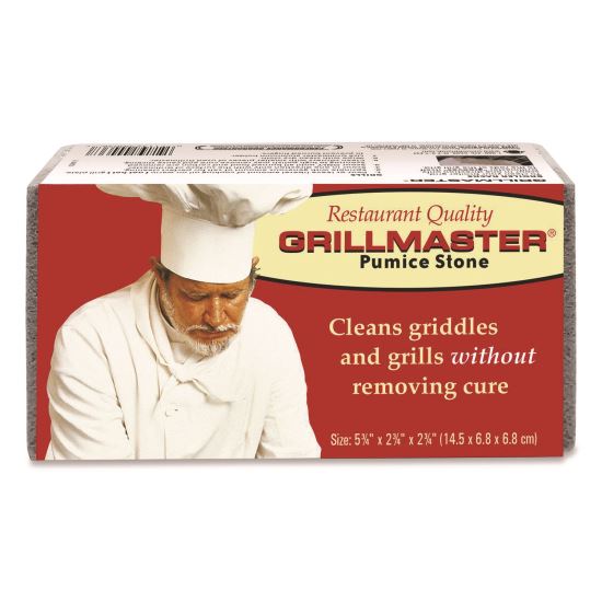 Grillmaster Griddle and Grill Cleaning Brick, 5.75 x 2.75, Gray, 12/Carton1