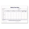 Weekly Time Sheets, Two-Part Carbonless, 8.5 x 5.5, 100 Forms Total2