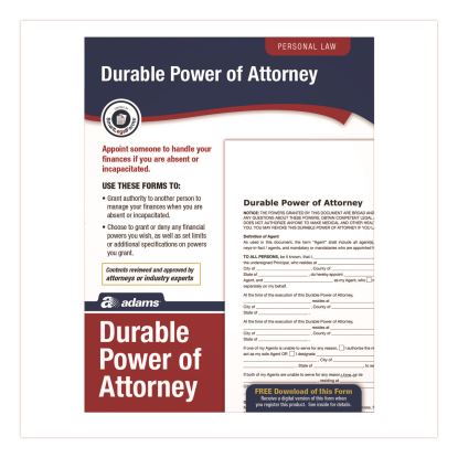 Durable Power of Attorney Digital Download with Instructions, 8.5 x 11, Unlimited Number of Forms1