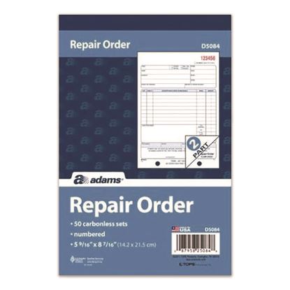 Multipart Repair Order Pad, Two-Part Carbonless, 5.56 x 7.94, 50 Forms Total1