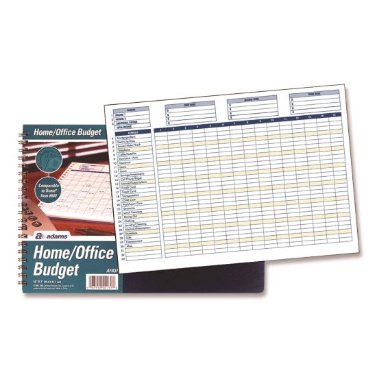 Home/Office Weekly/Monthly Budget Book, Two-Page Spread: 15 Columns, Royal Blue Cover, 7 x 10 Sheets, 32 Sheets/Book1