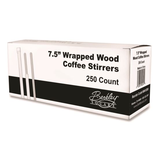 Wrapped Wood Stirrers, 7.5", 250/Box1