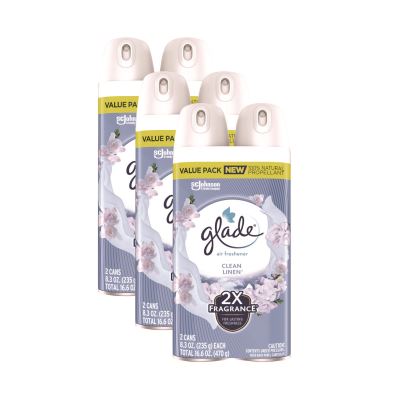 Air Freshener, Clean Linen Scent, 8.3 oz, 2/Pack, 3Packs/Carton1