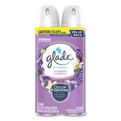 Air Freshener, Lavender & Vanilla, Scent, 8.3 oz Aerosol Spray, 2/Pack, 3 Packs/Carton1