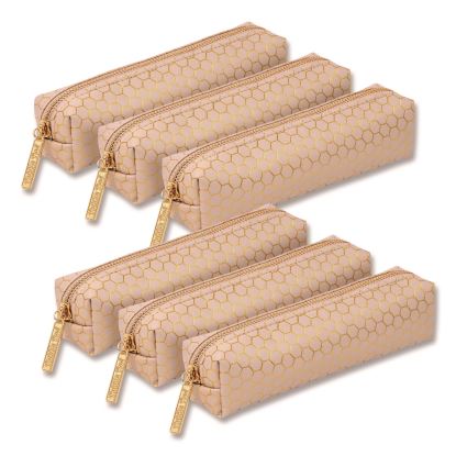 Pencil Case, 8.07 x 2.36 x 2.55, Taupe, 6/Pack1