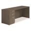 Alera Seville Series Credenza with Pedestal, Left Pedestal, 72w x 24d x 29h, Walnut1