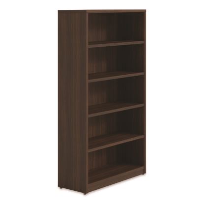 Alera Seville Bookcase, Five-Shelf, 36" x 14" x 65", Mahogany1