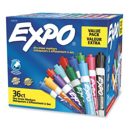 Low Odor Dry Erase Vibrant Color Markers, Broad Chisel Tip, Assorted Colors, 36/Pack1