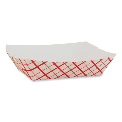 Paper Food Baskets, 6 oz Capacity, 4.29 x 2.85 x 1.09, Red/White, Paper, 1,000/Carton1