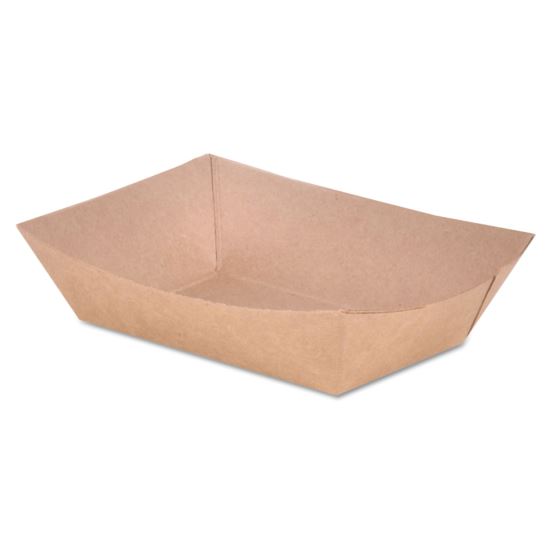 Eco Food Trays, 0.25 lb Capacity, 4 x 2.68 x 1.03, Brown, Paper, 1,000/Carton1