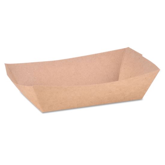 Eco Food Trays, 6 oz Capacity, 4.29 x 2.85 x 1.09, Brown, Paper, 1,000/Carton1