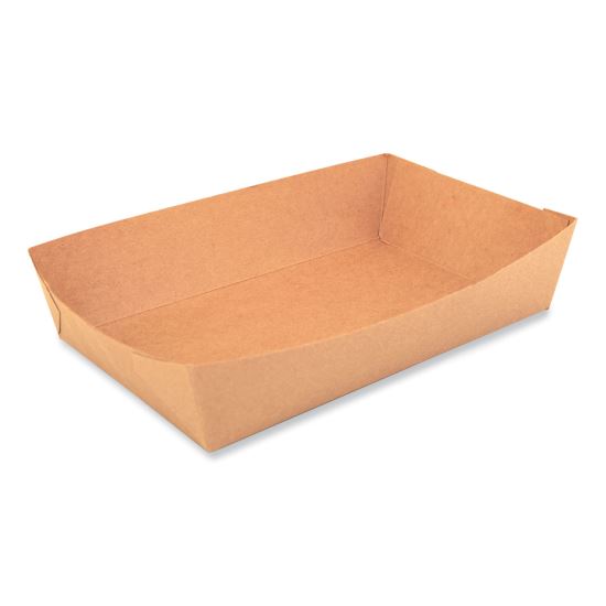 Paper Lunch Trays, 8.5 x 5.5 x 2, Brown, Paper, 500/Carton1