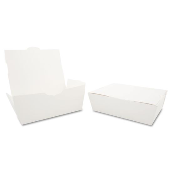 ChampPak Carryout Boxes, #3, 7.75 x 5.5 x 2.5, White, Paper, 200/Carton1