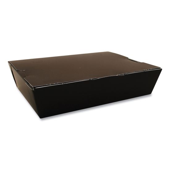 ChampPak Carryout Boxes, 7.75 x 5.5 x 1.87, Black, Paper, 200/Carton1