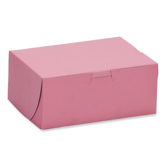 Pink One-Piece Non-Window Bakery Box, 7 x 5 x 3, Pink, Paper, 250/Carton1