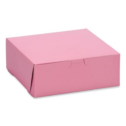 Pink One-Piece Non-Window Bakery Box, 8 x 8 x 3, Pink, Paper, 250/Carton1