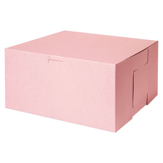 Pink One-Piece Non-Window Bakery Box, 10 x 10 x 5, Pink, Paper, 100/Carton1