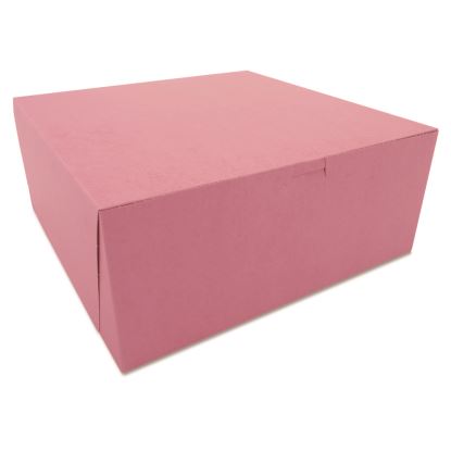 Pink One-Piece Non-Window Bakery Box, 12 x 12 x 5, Pink, Paper, 100/Carton1