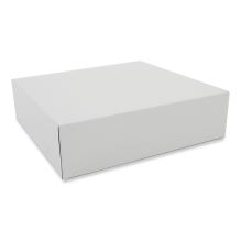 Clay-Coated Donut Boxes, 9 x 9 x 2.5, White, Paper, 150/Carton1