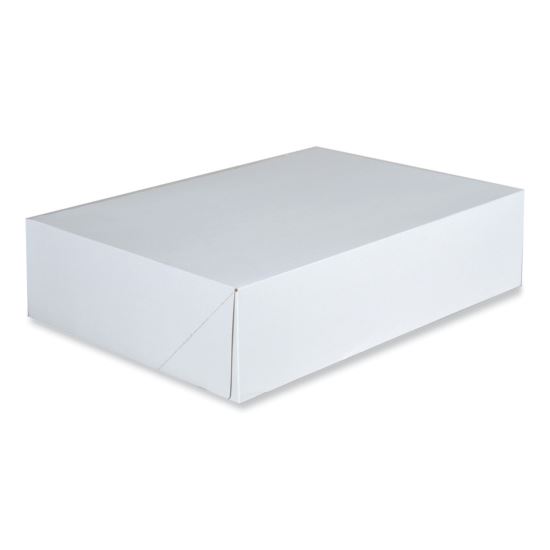 Clay-Coated Donut Boxes, 14 x 10 x 3.5, White, Paper, 125/Carton1