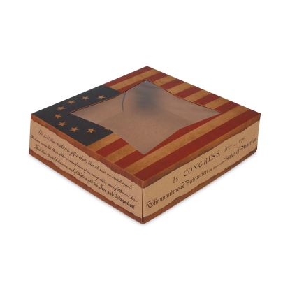 Window Flag Design Pie Boxes, 8 x 8 x 2.5, White, Paper, 150/Carton1