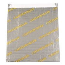 Foil/Paper/Honeycomb Insulated Bag, Cheeseburger Labeling, 6" x 0.75" x 6.5", Gray/Yellow, 1,000/Carton1