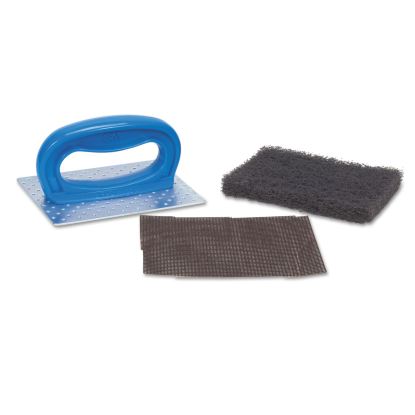 Griddle Pad Holder Kit, 4 x 5.25, Blue/Steel, 10/Carton1