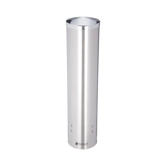 Water Cup Dispenser with Removable Cap, For 4.5 oz to 7 oz Cone and 6 oz to 12 oz Flat Cups, Stainless Steel, 6/Carton1