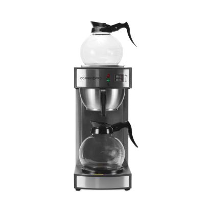 Two-Burner Institutional Coffeemaker, 10/12 Cup, 8.75 x 14.75 x 15.25, Stainless Steel1