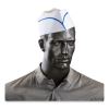 Classy Cap, Crepe Paper, Adjustable, One Size Fits All, White/Blue Stripe, 100 Caps/Pack, 10 Packs/Carton2