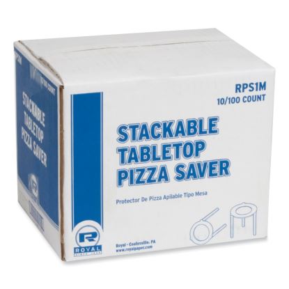 Pizza Savers, Plastic, White, 100/Box, 10 Boxes/Carton1