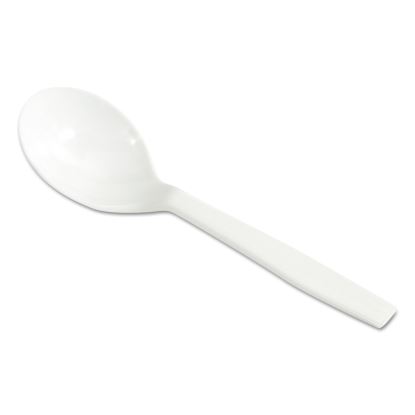 Laguna Mediumweight Plastic Utensils, Soup Spoon, White, 1,000/Carton1